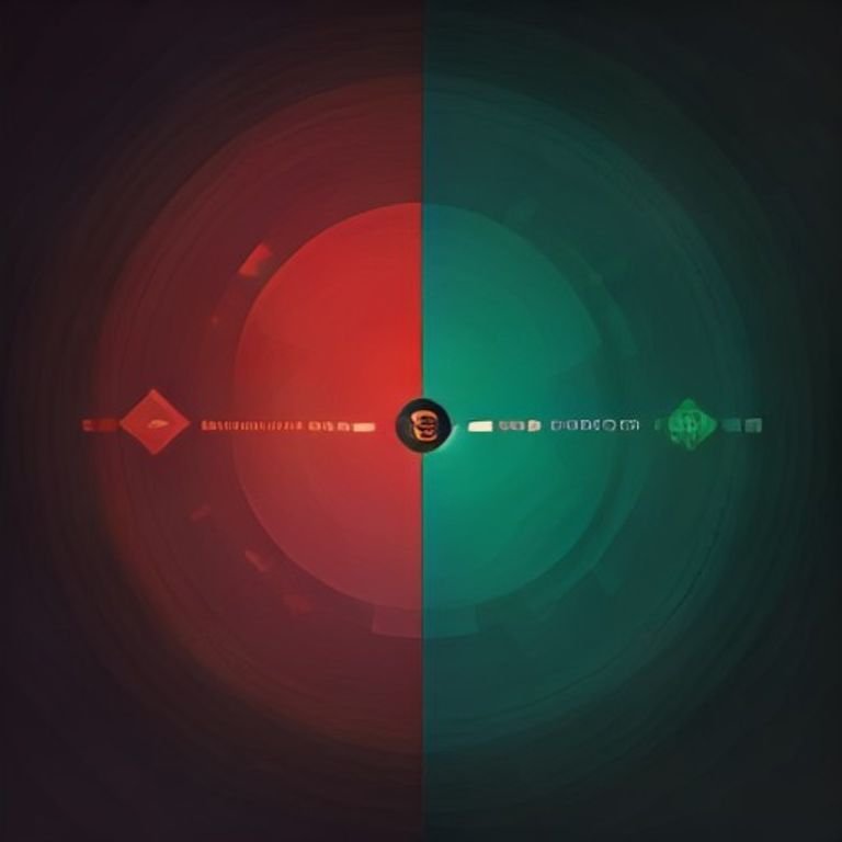 A powerful visual representing divided paths - one leading towards bright gains associated with emerging altcoins while another illustrates 