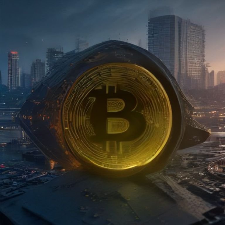 a dynamic scene depicting a digital wallet overflowing with bitcoins while homes are being built in the background