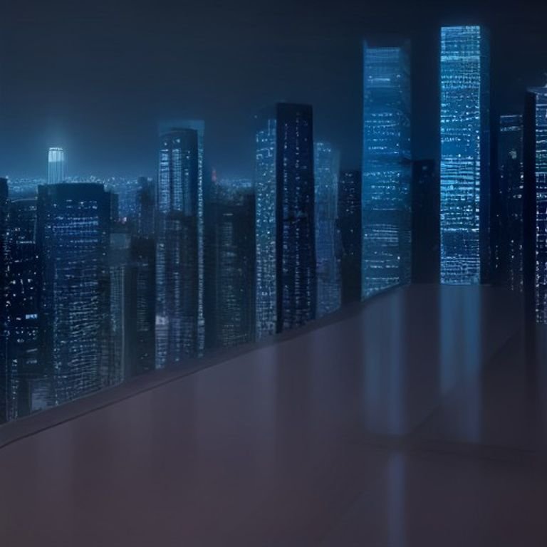 vibrant chart showing upward trends with bitcoins transforming into homes across a financial district