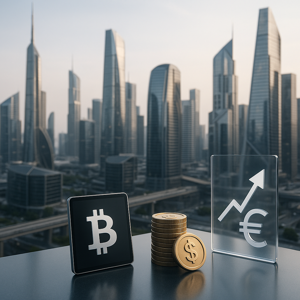 futuristic cityscape representing innovation and finance evolution