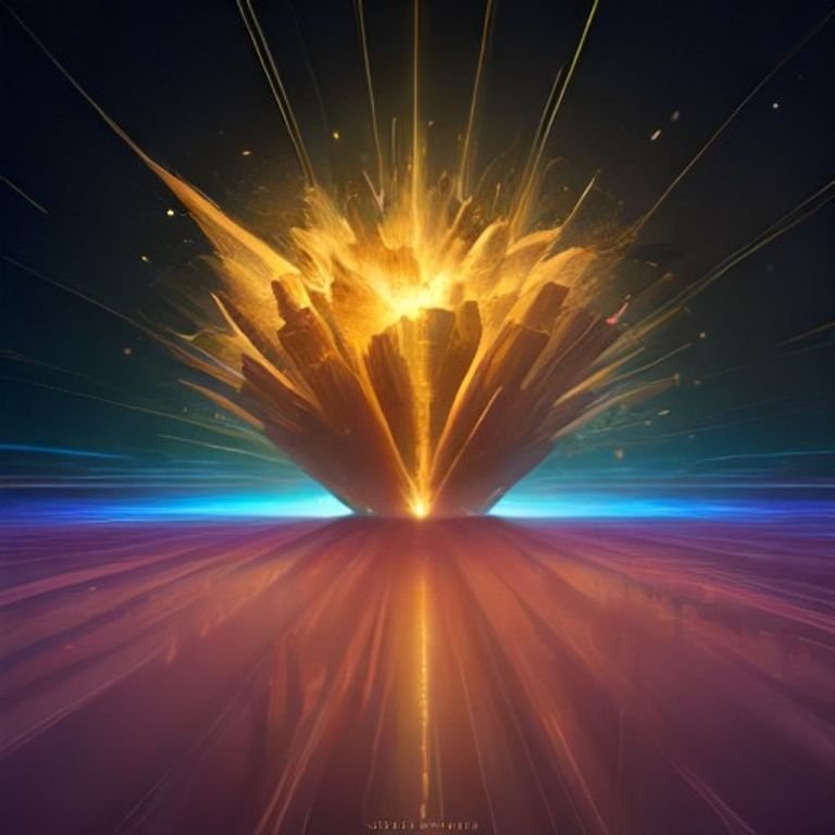 A vibrant digital landscape with Bitcoin symbols exploding into golden confetti, surrounded by neon price candles indicating soaring values,