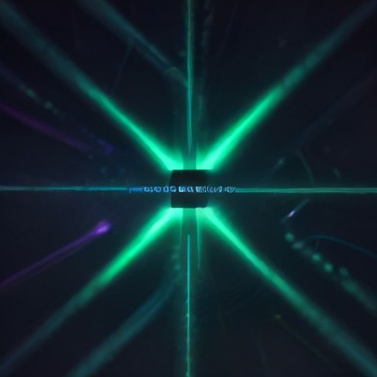 an electrifying visualization of bitcoin mining rigs illuminated by neon green lights amidst a backdrop of swirling data streams