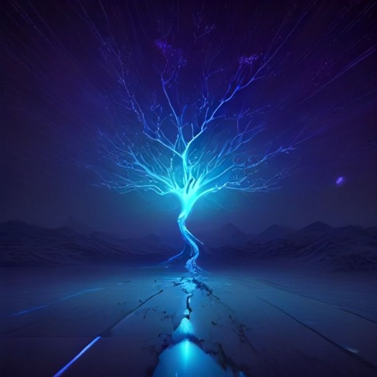 A digital artwork revealing multiple pathways branching out from each dollar value level for Bitcoin amidst swirling clouds of color reflect