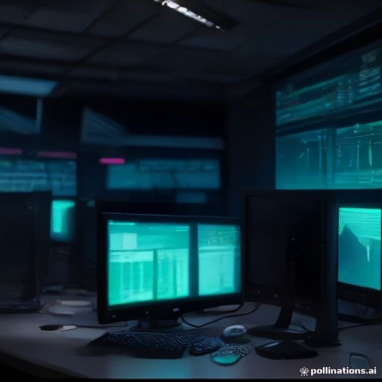 a bustling financial trading desk with monitors displaying crypto prices