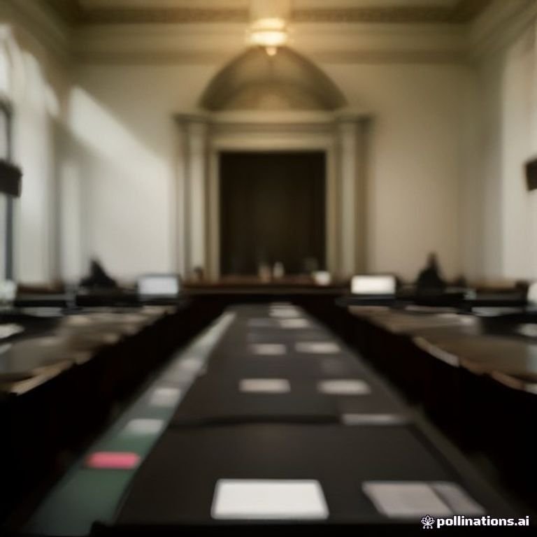 A bustling California state capitol building with a focus on lawmakers discussing legislation amidst digital screens displaying cryptocurren