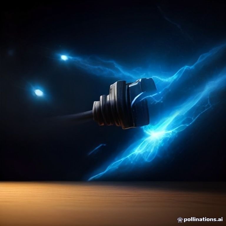 A courtroom gavel striking sparks of electric blue energy over a digital ledger