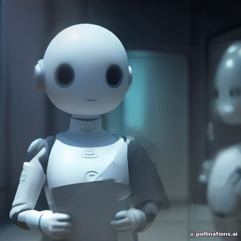 A chatbot mascot humorously trying on various space suits designed for different alien species while holding a clipboard