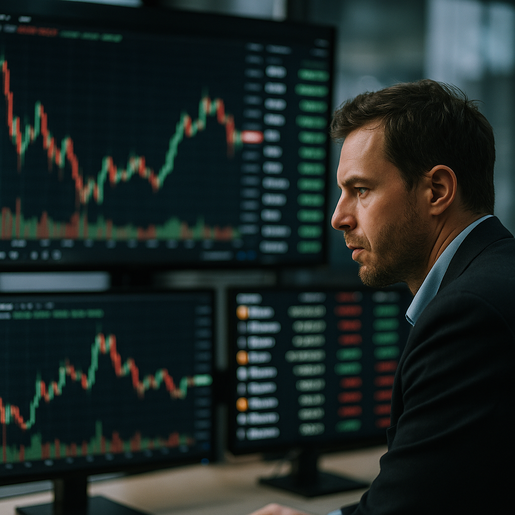 dynamic trading visuals with fast-paced market activity