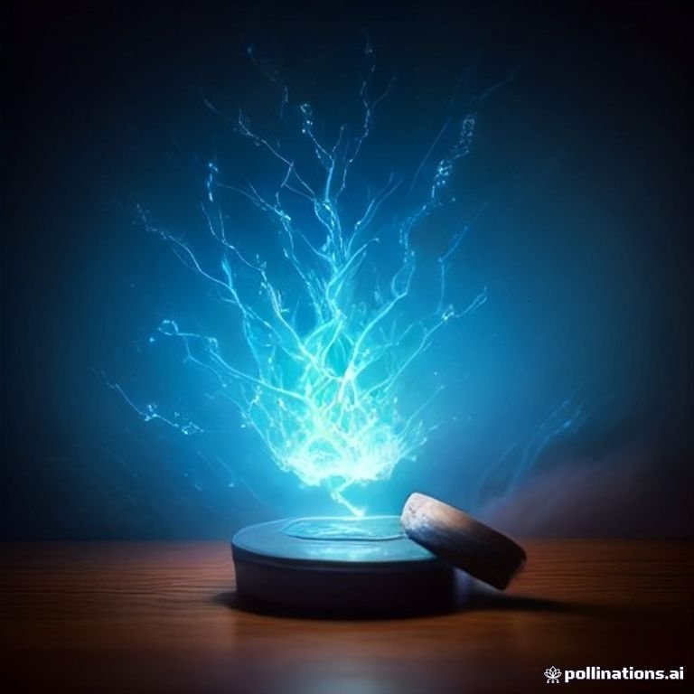 a courtroom gavel striking sparks of electric blue energy over a digital ledger