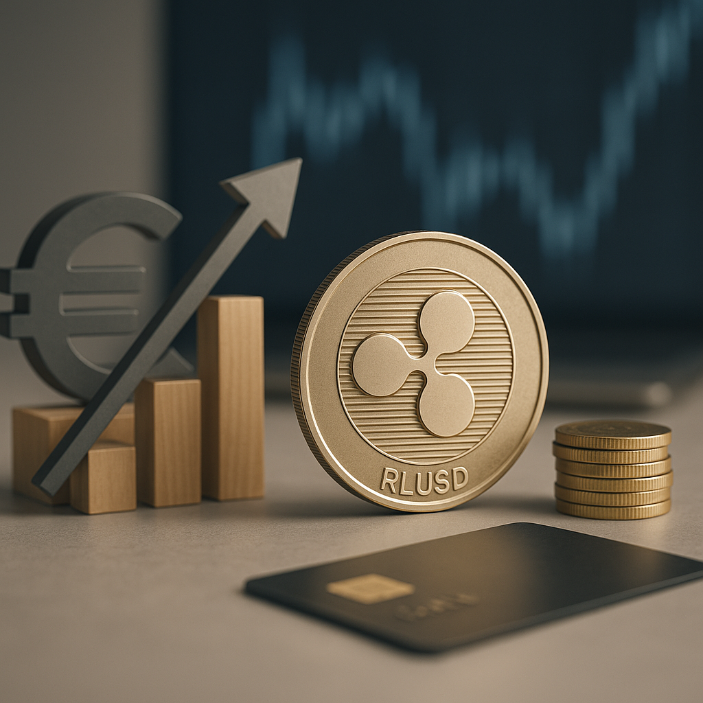 Ripple RLUSD Targets $13T Corporate Treasury Opportunity in Europe concept illustration — abstract financial visualization