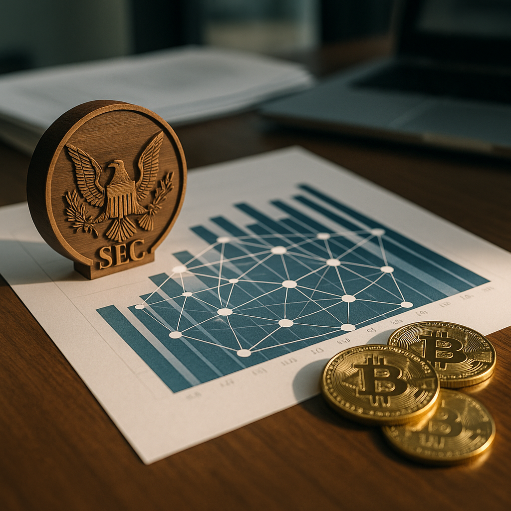 SEC Innovation Exemption: A Game Changer for Tokenized Securities concept illustration — abstract financial visualization