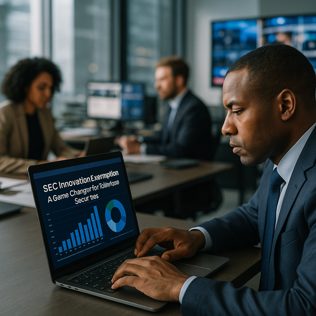data visualization theme related to SEC Innovation Exemption: A Game Changer for Tokenized Securities