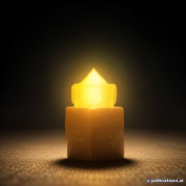 a glowing golden bitcoin rocketing through a neon-lit canyon of price candles