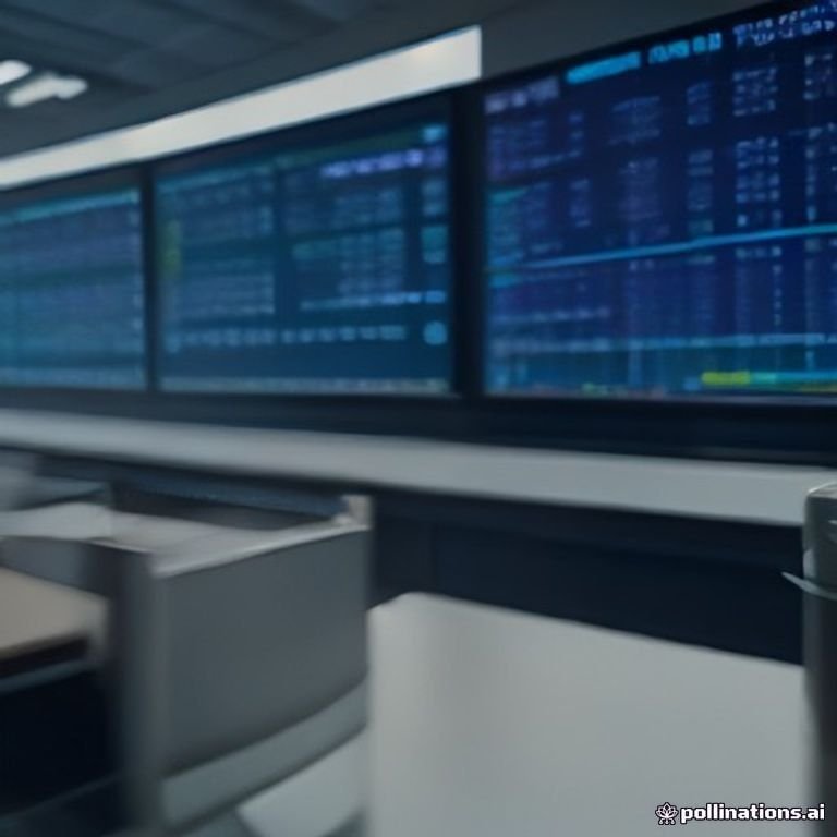 a dynamic trading desk with multiple screens displaying cryptocurrency market data