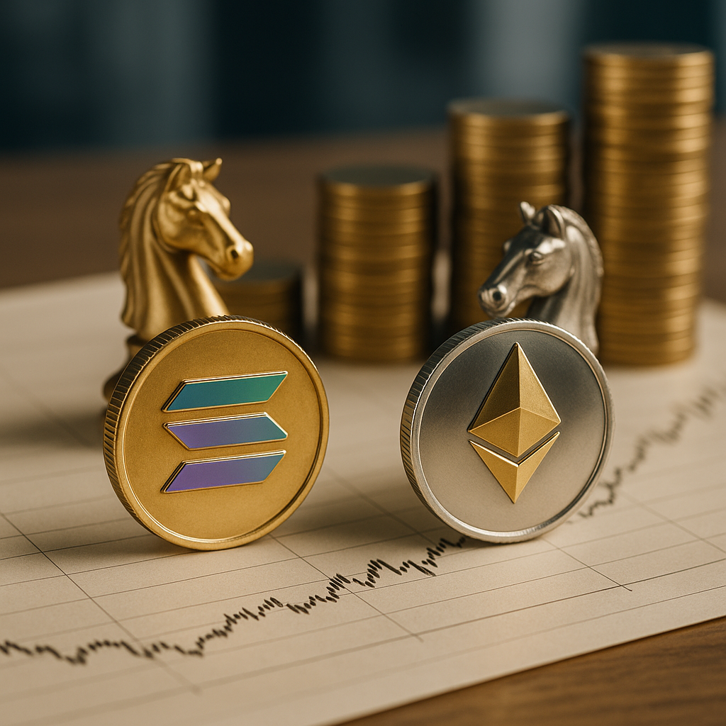 Solana vs Ethereum: Who Wins the On-Chain Race for $2,600? concept illustration — abstract financial visualization