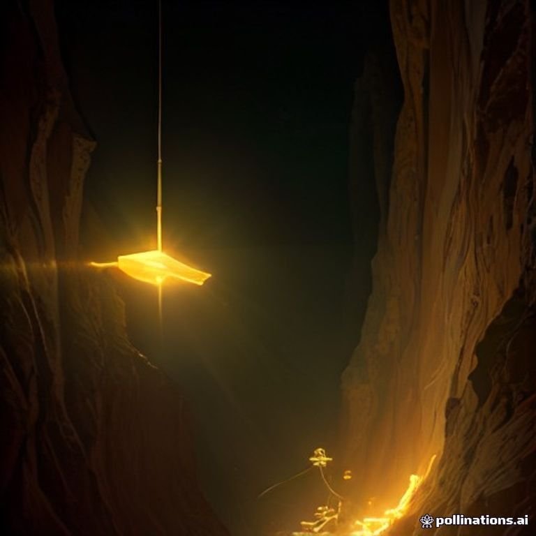 a glowing golden bitcoin rocketing through a neon-lit canyon of price candles