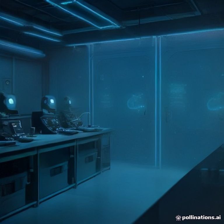 quirky server room filled with robots trying to read manuals