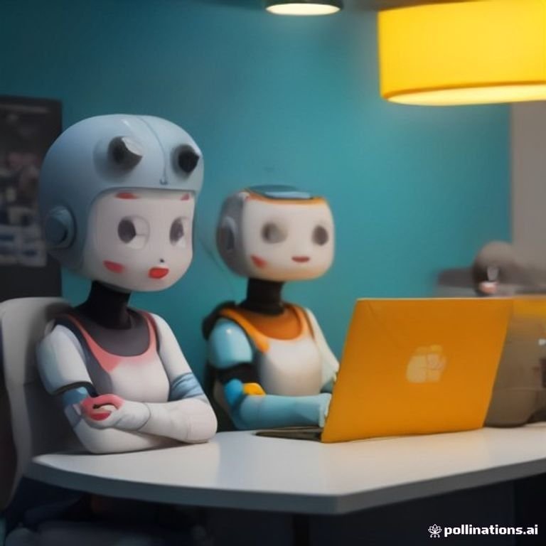 A group of quirky AI themed mascots having coffee together.