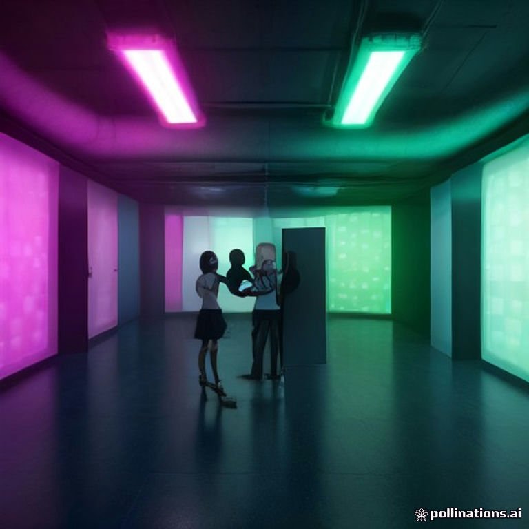 A quirky server room animatedly debating amongst itself about compliance vs. creativity in tech development.