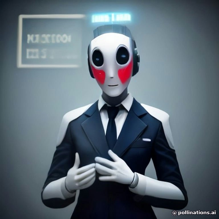 quirky robot in a business suit holding a “Will Work For Data” sign