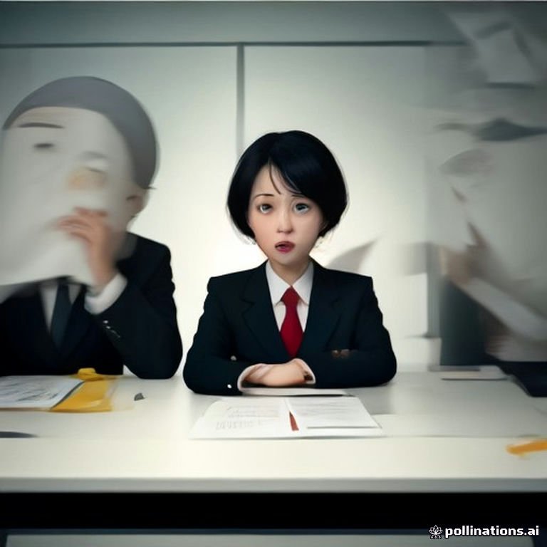 A quirky office scene where dramatic AI researchers throw papers in frustration over budget concerns