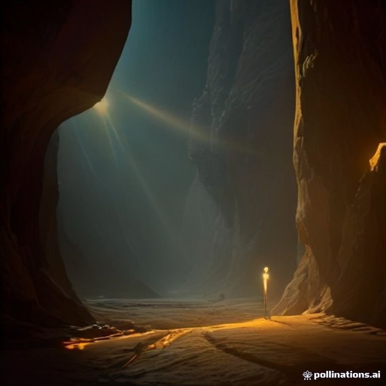 a glowing golden bitcoin rocketing through a neon-lit canyon of price candles