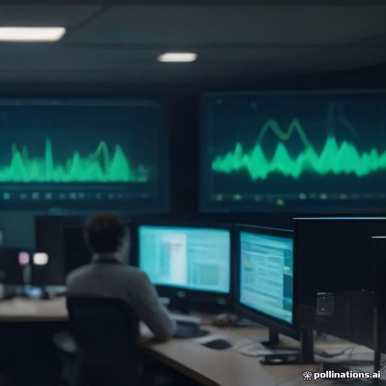 A bustling crypto trading desk with monitors displaying soaring charts of Solana and Ethereum alongside Bitcoin, all set in a modern financi