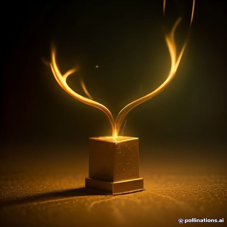 glowing golden bitcoin rocketing through a neon-lit canyon of price candles