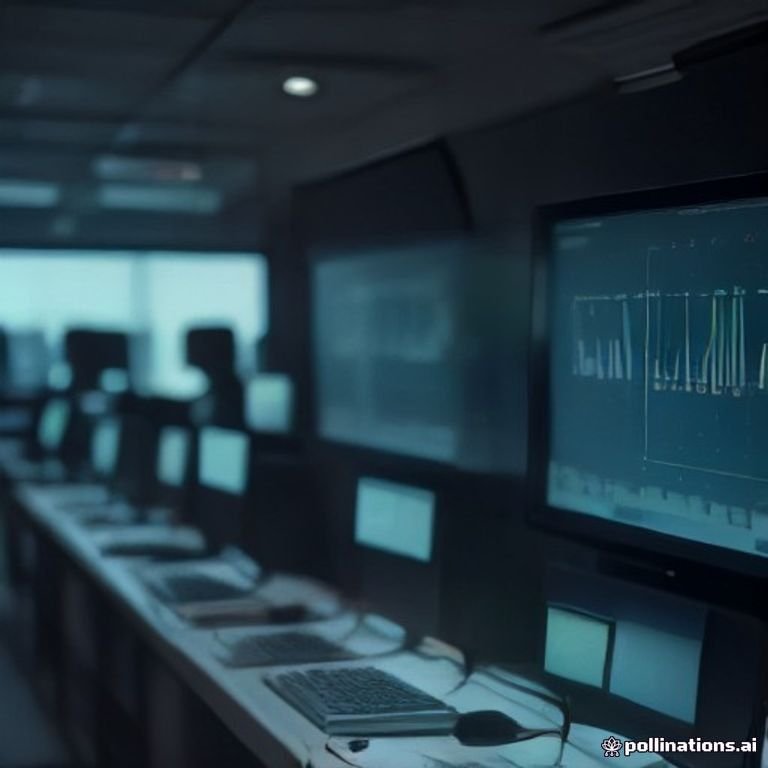 a bustling trading desk with monitors displaying cryptocurrency charts and a hand on a keyboard, emphasizing the excitement of the zkAPI lau