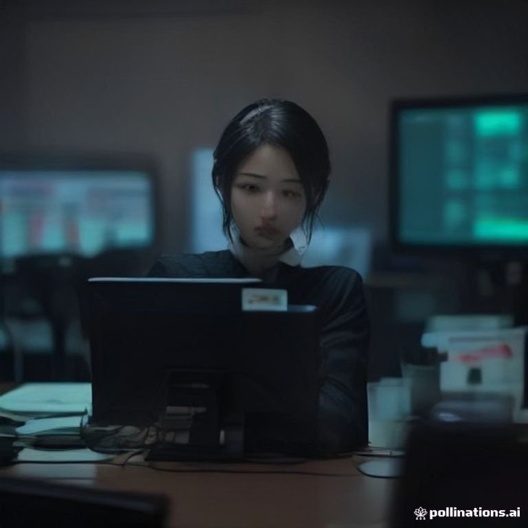a bustling trading desk with screens displaying fluctuating cryptocurrency prices