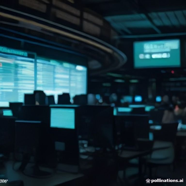 A busy trading floor with multiple screens displaying crypto prices, highlighting Solana's logo. The atmosphere is filled with energy as tra